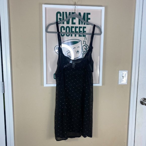 Sheer/Mesh Argyle Slip Dress - Picture 1 of 4